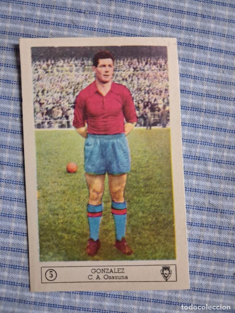 Cromos de f&uacute;tbol: Cromo Liga 1959 1960. Gonz&aacute;lez. C.A. Osasuna. N&ordm; 5. Editorial Ferca. Sin uso. Ver imagen