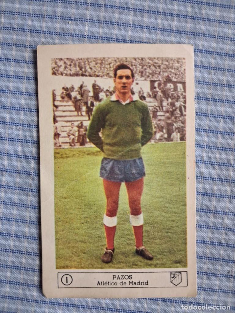 Cromos de f&uacute;tbol: Cromo Liga 1959 1960. Pazos. Atl&eacute;tico de Madrid. N&ordm; 1. Editorial Ferca. Sin uso. Ver imagen