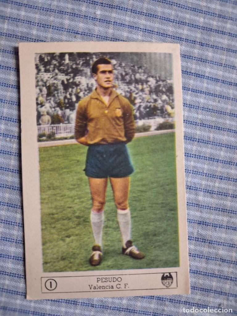Cromos de f&uacute;tbol: Cromo Liga 1959 1960. Pesudo. Valencia C.F. N&ordm; 1. Editorial Ferca. Sin uso. Ver imagen