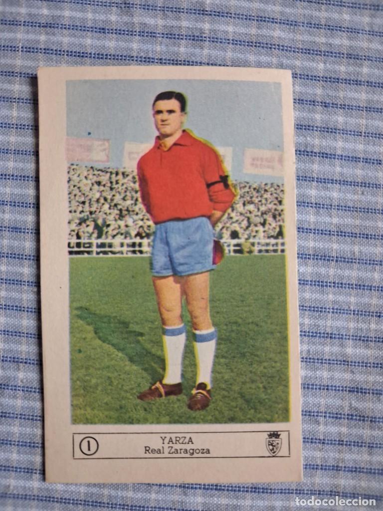 Cromos de f&uacute;tbol: Cromo Liga 1959 1960. Yarza. Real Zaragoza. N&ordm; 1. Editorial Ferca. Sin uso. Ver imagen