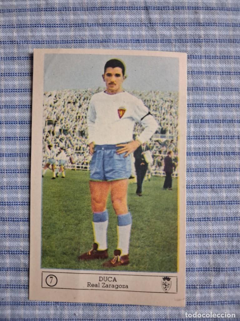 Cromos de f&uacute;tbol: Cromo Liga 1959 1960. Duca. Real Zaragoza. N&ordm; 7. Editorial Ferca. Sin uso. Ver imagen