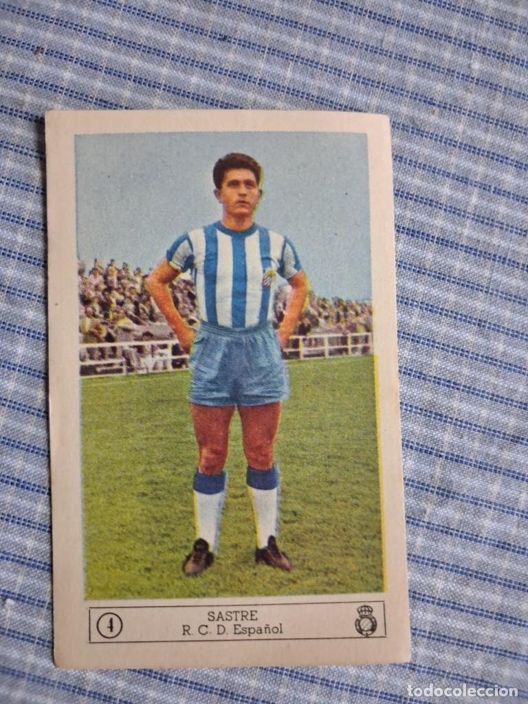 Cromos de f&uacute;tbol: Cromo Liga 1959 1960. Sastre. R.C.D. Espa&ntilde;ol. N&ordm; 4. Editorial Ferca. Sin uso. Ver imagen