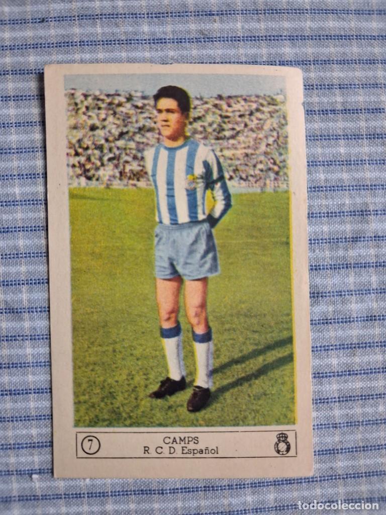 Cromos de f&uacute;tbol: Cromo Liga 1959 1960. Camps. R.C.D. Espa&ntilde;ol. N&ordm; 7. Editorial Ferca. Sin uso. Ver imagen