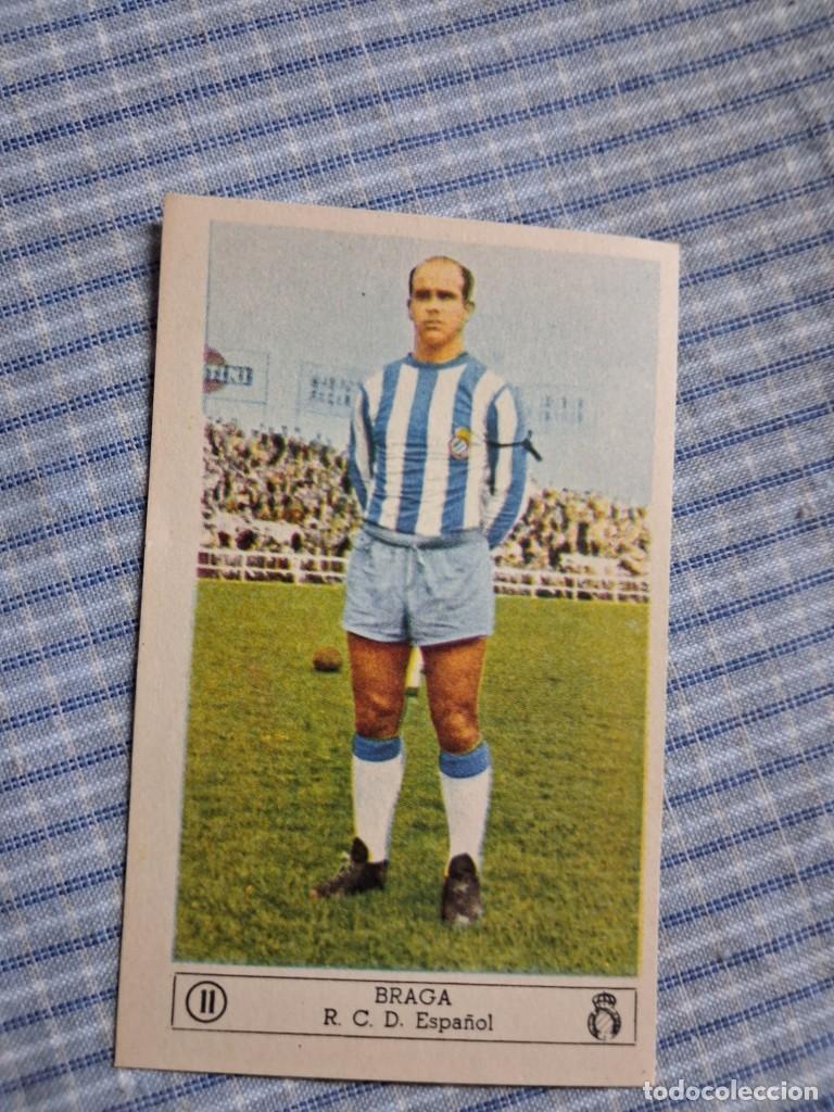 Cromos de f&uacute;tbol: Cromo Liga 1959 1960. Braga. R.C.D. Espa&ntilde;ol. N&ordm; 11. Editorial Ferca. Sin uso. Ver imagen