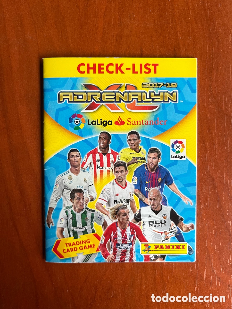Cromos de f&uacute;tbol: CHECK LIST LISTA INDICE EQUIPOS ALBUM ADRENALYN XL PANINI LIGA FUTBOL 2017 2018 17 18