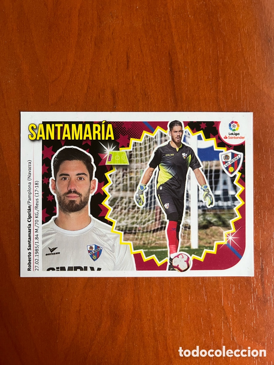 Figurine di Calcio: SANTAMAR&Iacute;A 2 S D HUESCA CROMO LIGA ESTE 2018 2019 18 19 PANINI NUNCA PEGADO