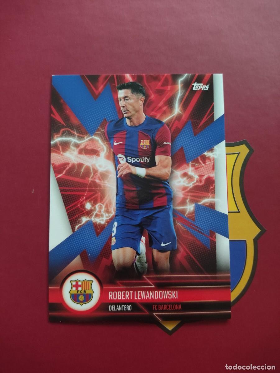 Fu&szlig;ball-Sticker: BARE-4 LEWANDOWSKI BARCELONA ELECTRIC TEAM SET 2023 2024 TOPPS 23 24