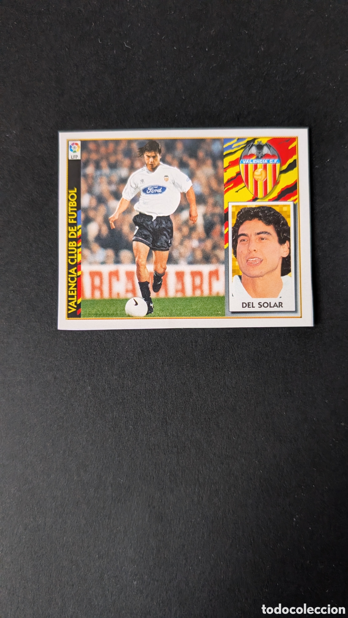 Cromos de f&uacute;tbol: DEL SOLAR VALENCIA COLOCA LIGA ESTE 1997/98 97 98 RECORTADO