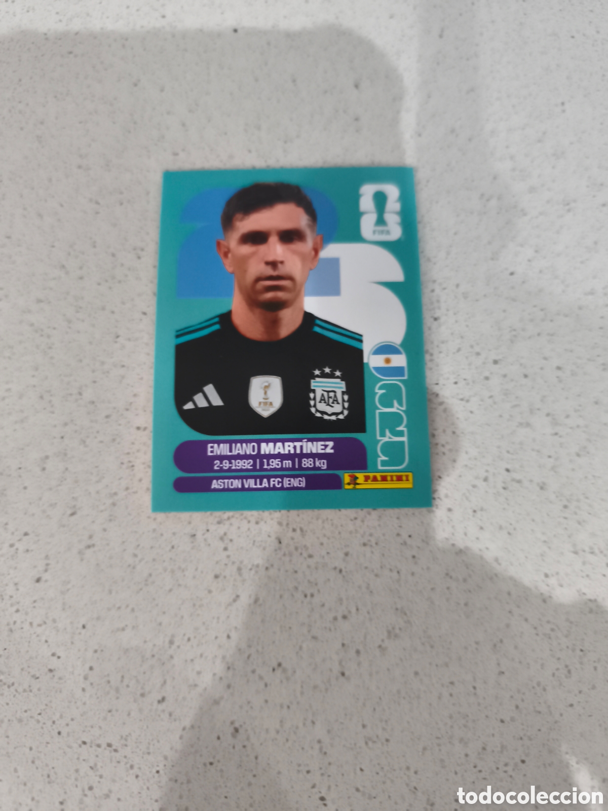 Cromos de f&uacute;tbol: CROMO N&Uacute;MERO 2 MART&Iacute;NEZ ARGENTINA. MUNDIAL 2026. PANINI.