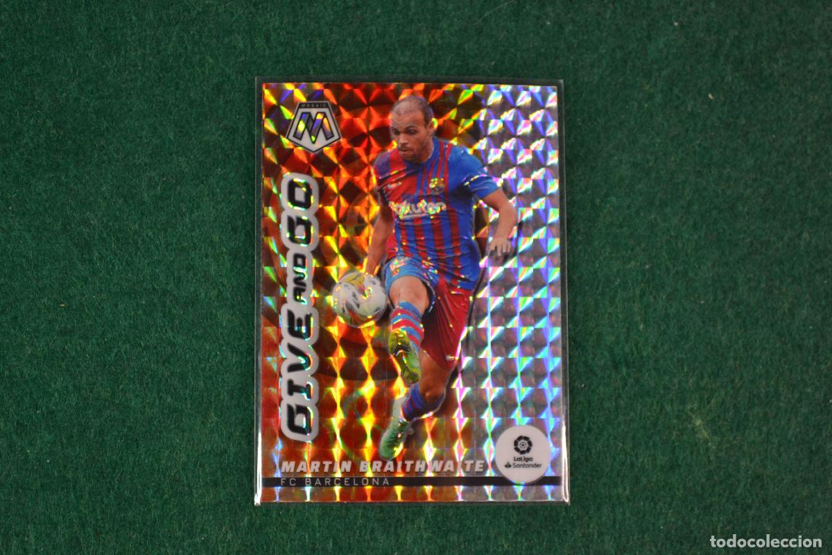 Cromos de f&uacute;tbol: PANINI MOSAIC LA LIGA 2021-22 - 12 BRAITHWAITE (FC BARCELONA) INSERT GIVE AND GO PARALELA PRIZM