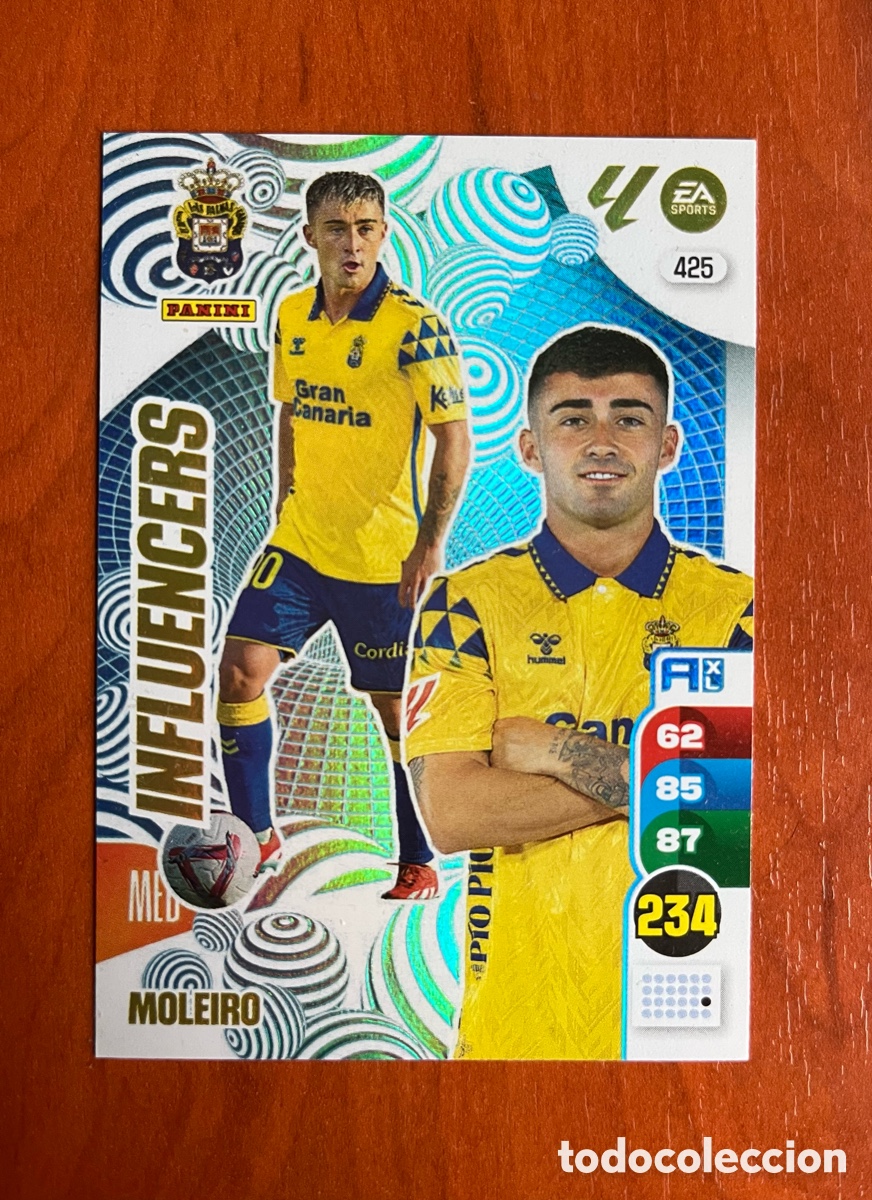 Figurine di Calcio: 425 MOLEIRO INFLUENCERS LAS PALMAS PANINI LIGA ADRENALYN XL 2024 2025 24 25