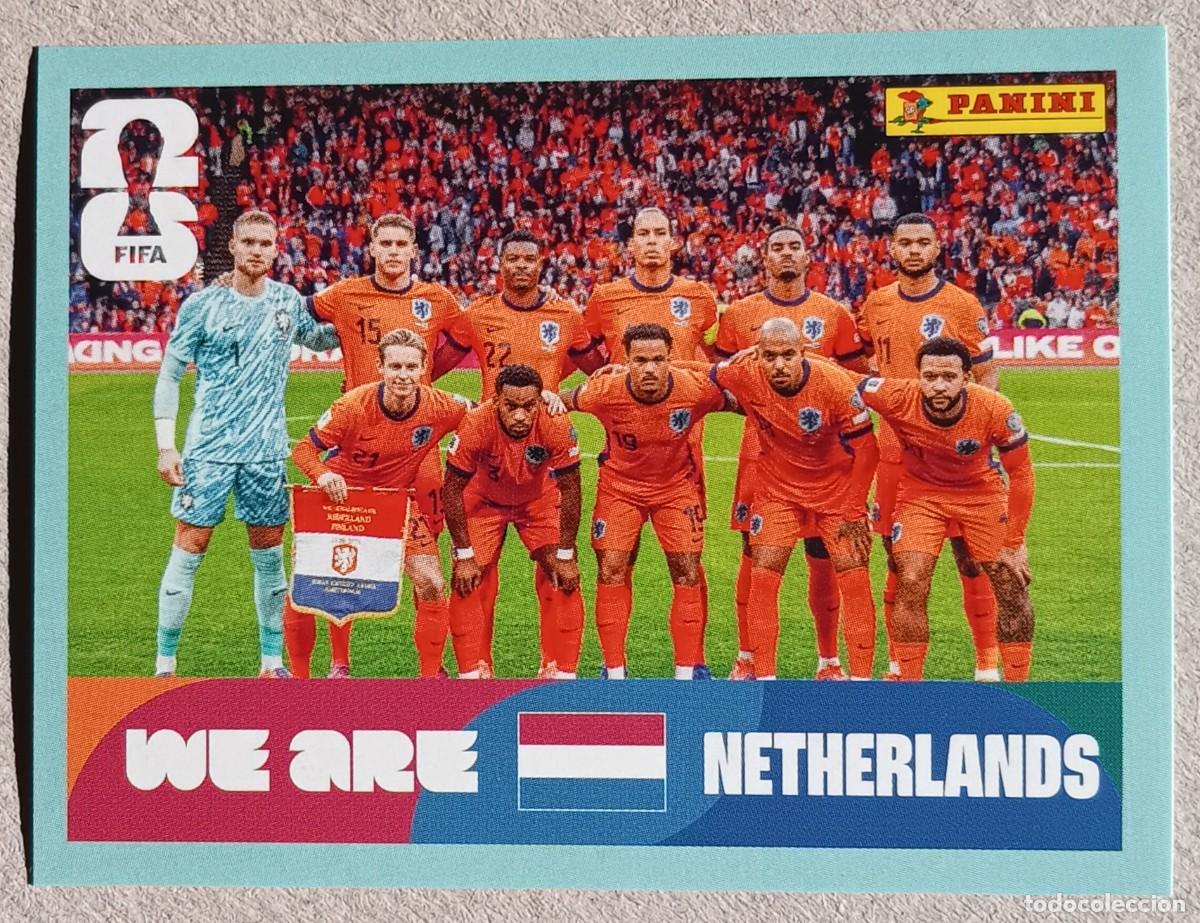 Cromos de f&uacute;tbol: Figurina Panini 2026 Cromo World Cup Usa Mundial 2026 squadra alineaci&oacute;n team Netherlands n NED 13