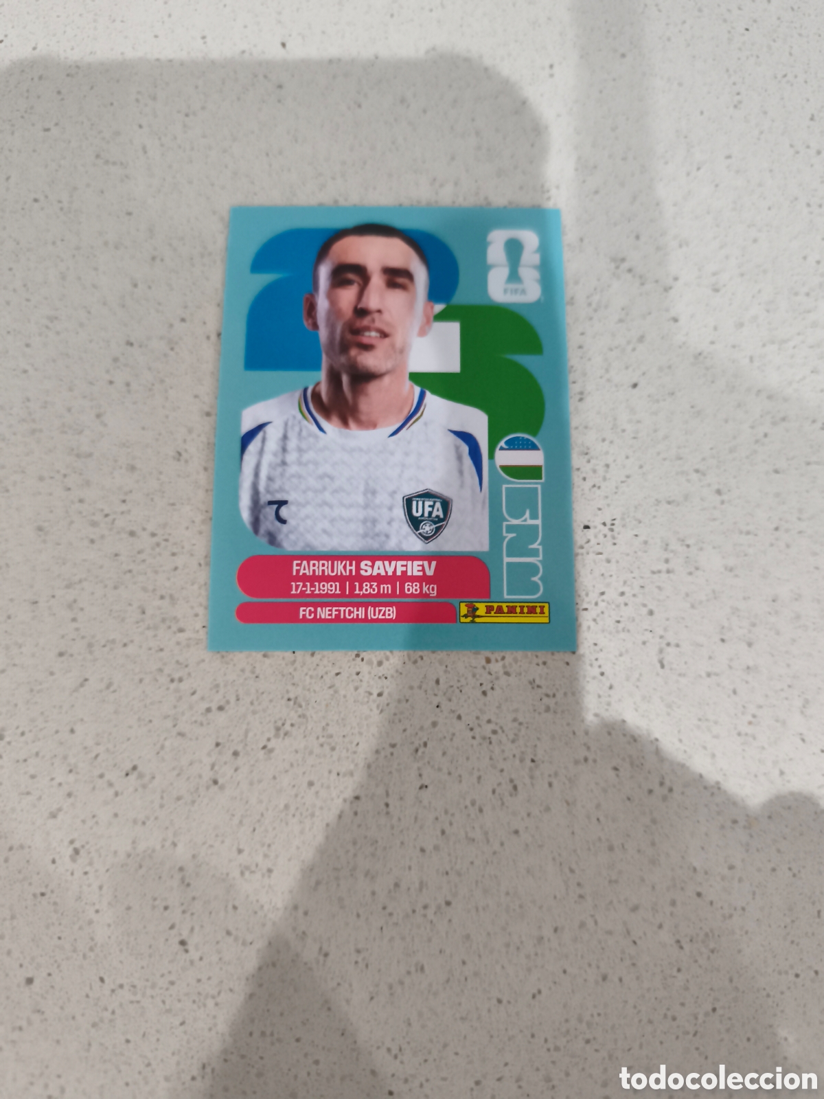 Cromos de f&uacute;tbol: CROMO N&Uacute;MERO 3 SAYFIEV UZBEKIST&Aacute;N. MUNDIAL 2026. PANINI.