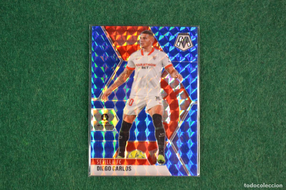 Fu&szlig;ball-Sticker: PANINI MOSAIC LA LIGA 2020-21 - 13 DIEGO CARLOS (SEVILLA CF) PARALELA BLUE NUMERADA 64/99