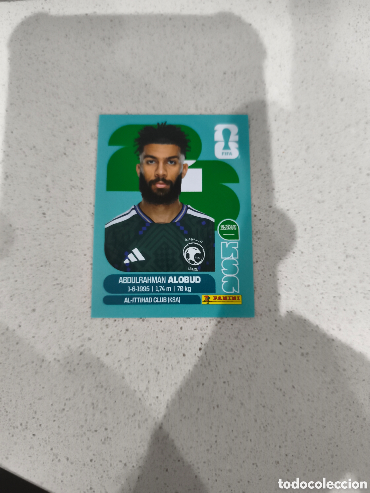 Cromos de f&uacute;tbol: CROMO N&Uacute;MERO 17 ALOBUO ARABIA SAUD&Iacute;. MUNDIAL 2026. PANINI.