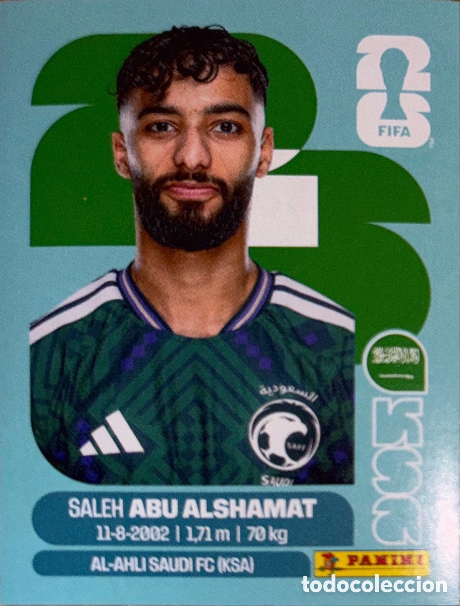 Cromos de f&uacute;tbol: KSA 014 Saleh Abu Alshamat (ARABIA SAUDI (MUNDIAL EEUU -CANADA - MEXICO 2026 WORLD CUP 2026 (PANINI)