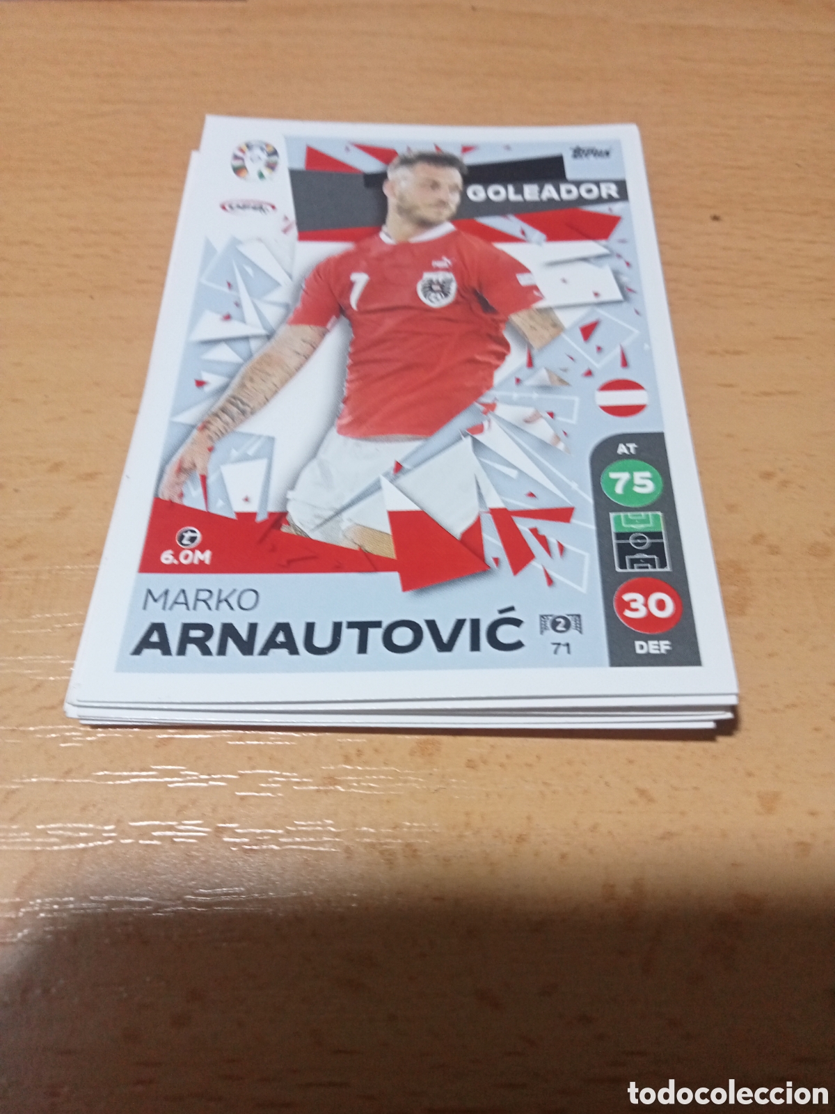 Cromos de f&uacute;tbol: cromo 71 Marko Arnautovic uefa euro 2024 Germany