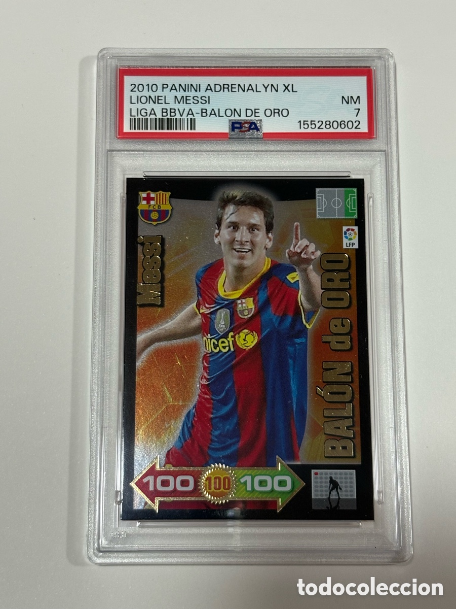 Cromos de f&uacute;tbol: PSA 7 2010 POP 2 PANINI ADRENALYN LIGA BBVA LIONEL MESSI BALON DE ORO 2010-11