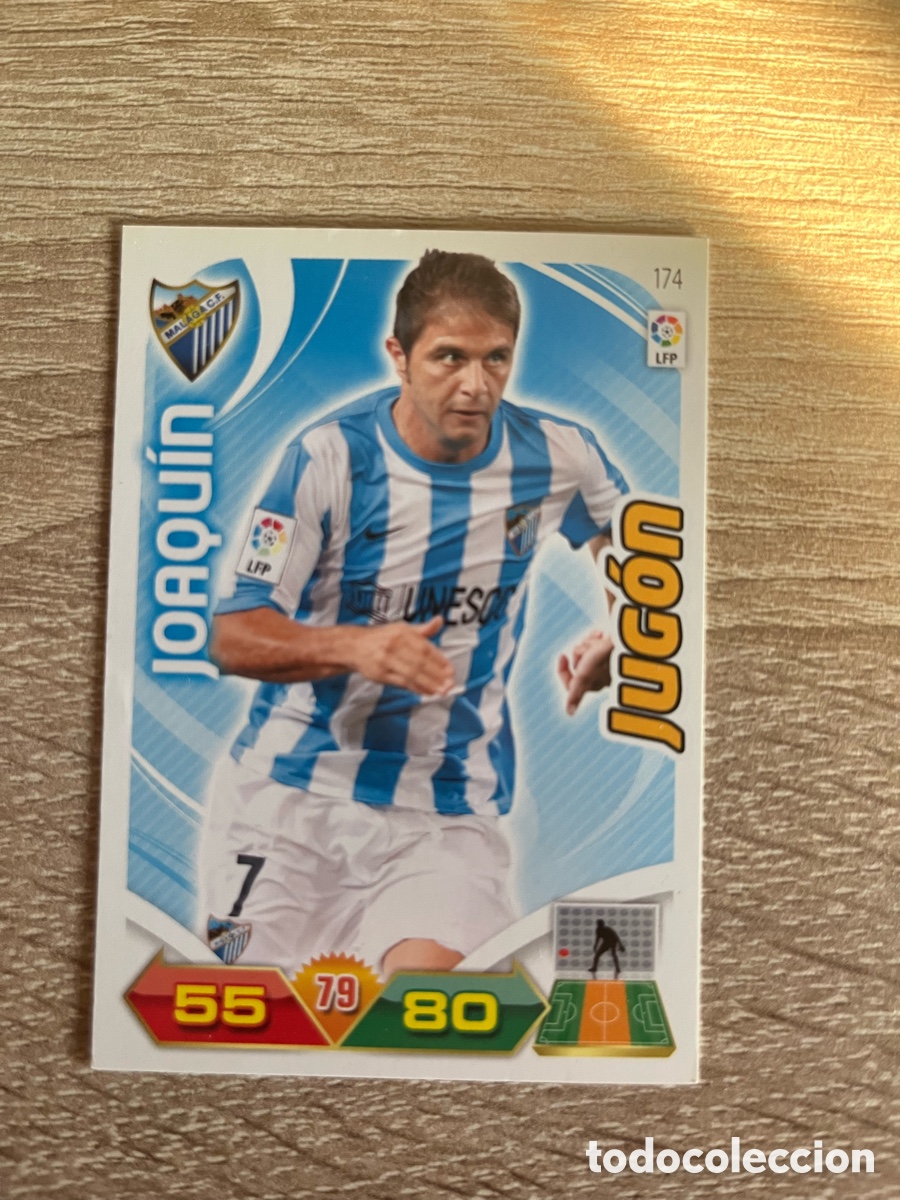 Cromos de f&uacute;tbol: 174 JOAQU&Iacute;N JUG&Oacute;N ADRENALYN 2011 2012 11 12 M&Aacute;LAGA