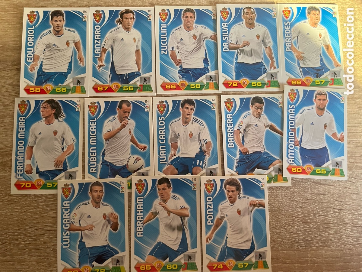 Cromos de f&uacute;tbol: REAL ZARAGOZA ADRENALYN 2011 2012 11 12 LOTE B&Aacute;SICO