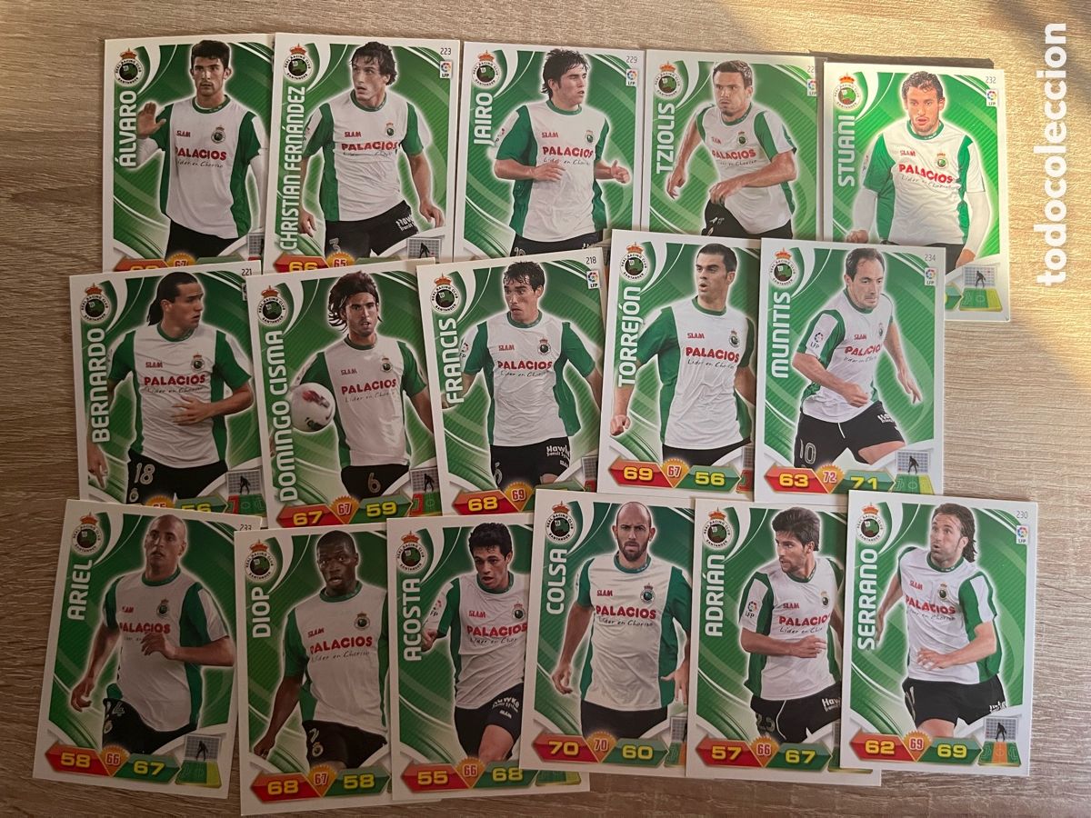Cromos de f&uacute;tbol: RACING DE SANTANDER ADRENALYN 2011 2012 11 12 LOTE B&Aacute;SICO