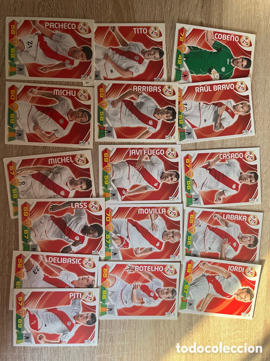 Cromos de f&uacute;tbol: RAYO VALLECANO ADRENALYN 2011 2012 11 12 LOTE B&Aacute;SICO