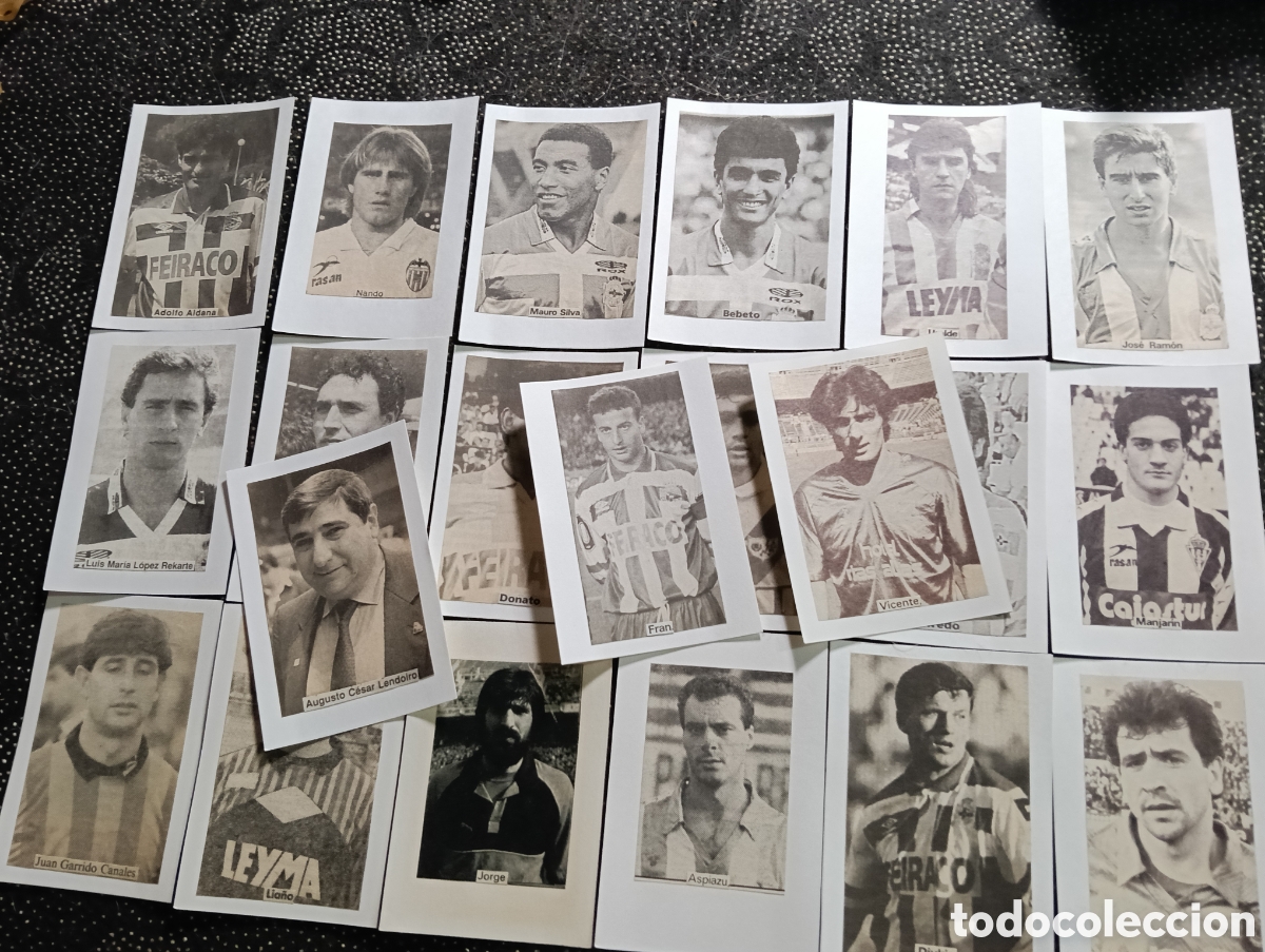 Cromos de f&uacute;tbol: Lote de 21 - Deportivo de la Coru&ntilde;a selecci&oacute;n de jugadores con nombres, todos son recortes muy bien