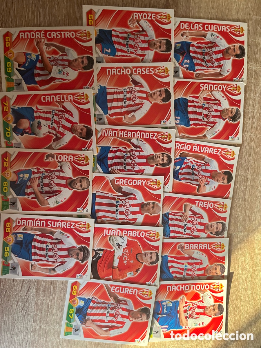 Cromos de f&uacute;tbol: SPORTING DE GIJ&Oacute;N ADRENALYN 2011 2012 11 12 LOTE B&Aacute;SICO