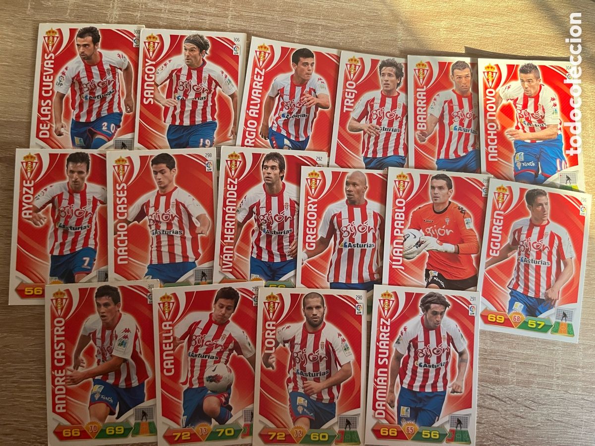 Cromos de f&uacute;tbol: SPORTING DE GIJ&Oacute;N ADRENALYN 2011 2012 11 12 LOTE B&Aacute;SICO