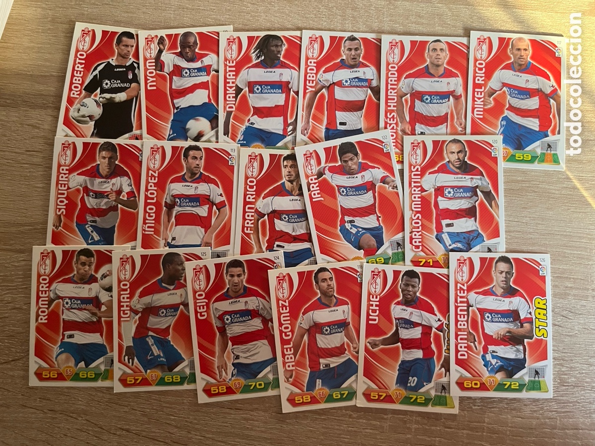 Cromos de f&uacute;tbol: GRANADA ADRENALYN 2011 2012 11 12 LOTE B&Aacute;SICO