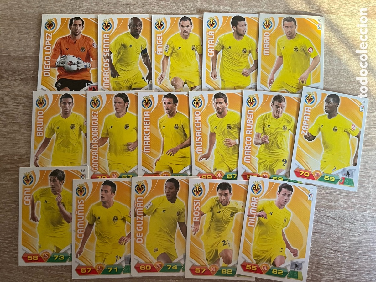 Cromos de f&uacute;tbol: VILLARREAL ADRENALYN 2011 2012 11 12 LOTE B&Aacute;SICO