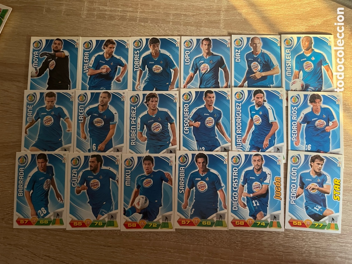 Cromos de f&uacute;tbol: GETAFE ADRENALYN 2011 2012 11 12 LOTE B&Aacute;SICO COMPLETO