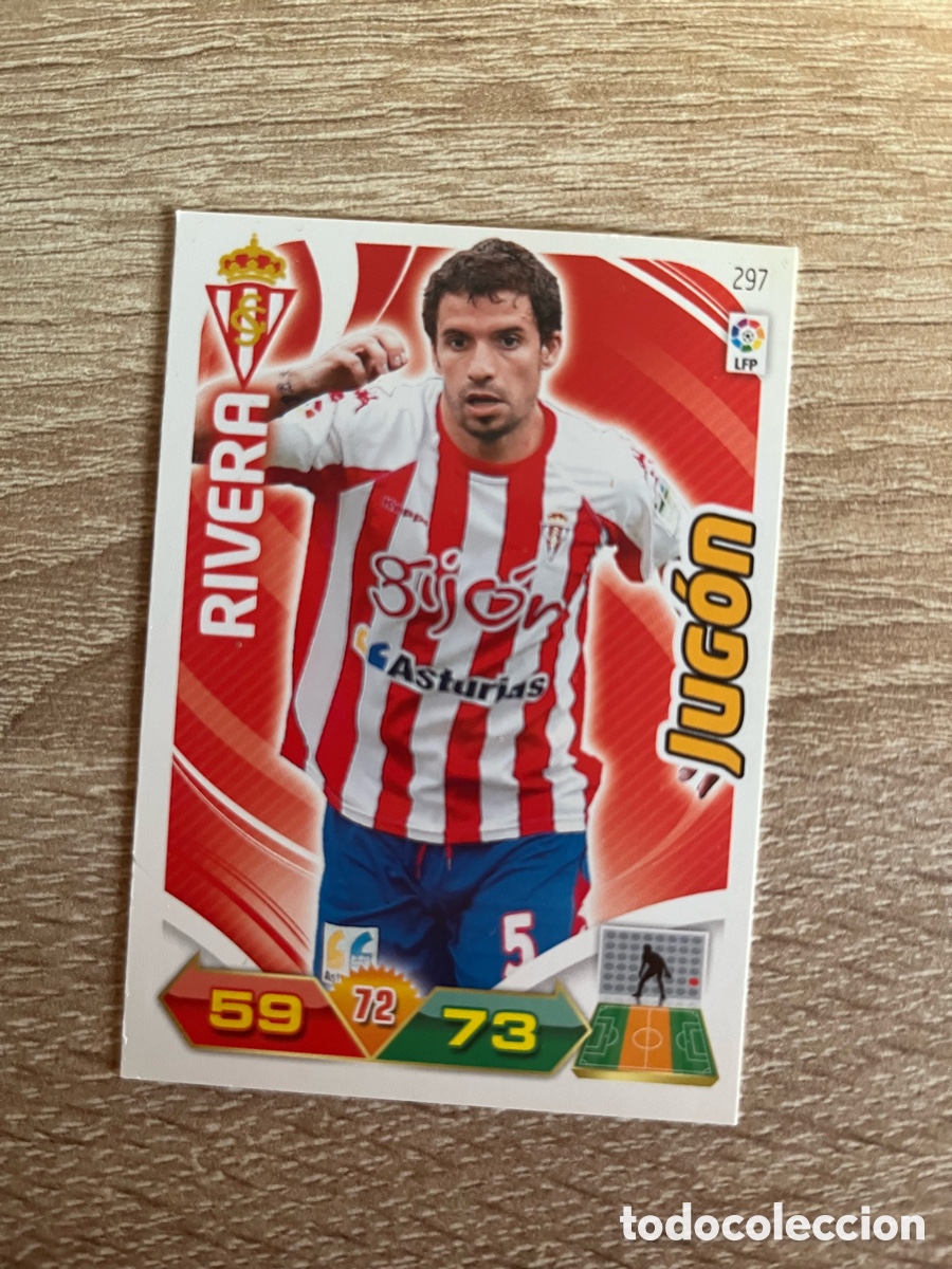 Cromos de f&uacute;tbol: 297 RIVERA JUG&Oacute;N ADRENALYN 2011 2012 11 12 SPORTING DE GIJ&Oacute;N