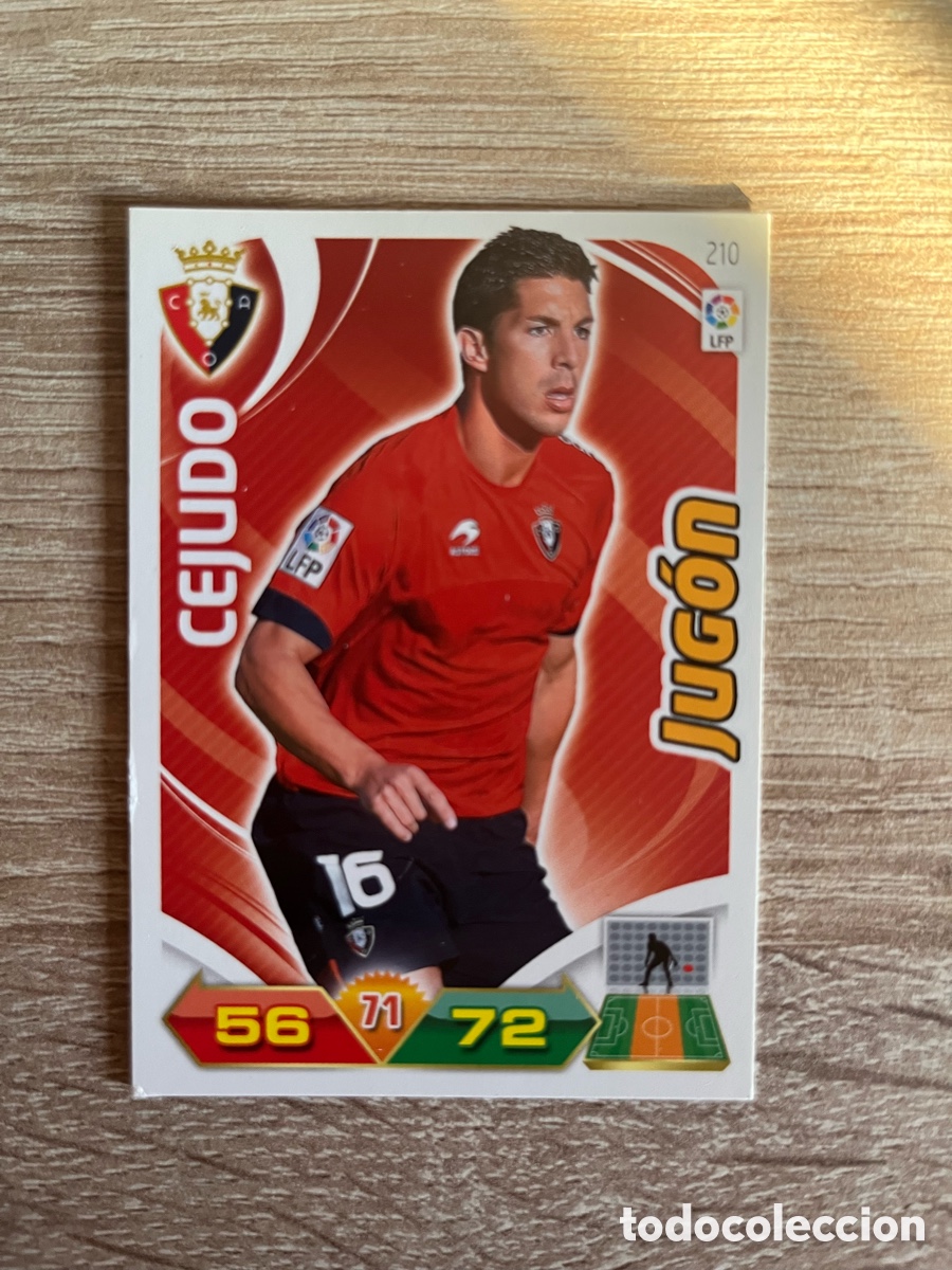 Cromos de f&uacute;tbol: 210 CEJUDO JUG&Oacute;N ADRENALYN 2011 2012 11 12 OSASUNA