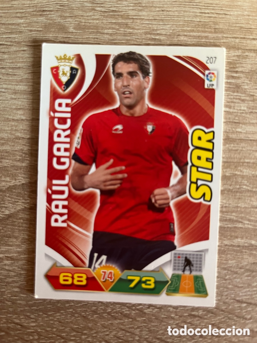 Cromos de f&uacute;tbol: 207 RA&Uacute;L GARC&Iacute;A STAR ADRENALYN 2011 2012 11 12 OSASUNA