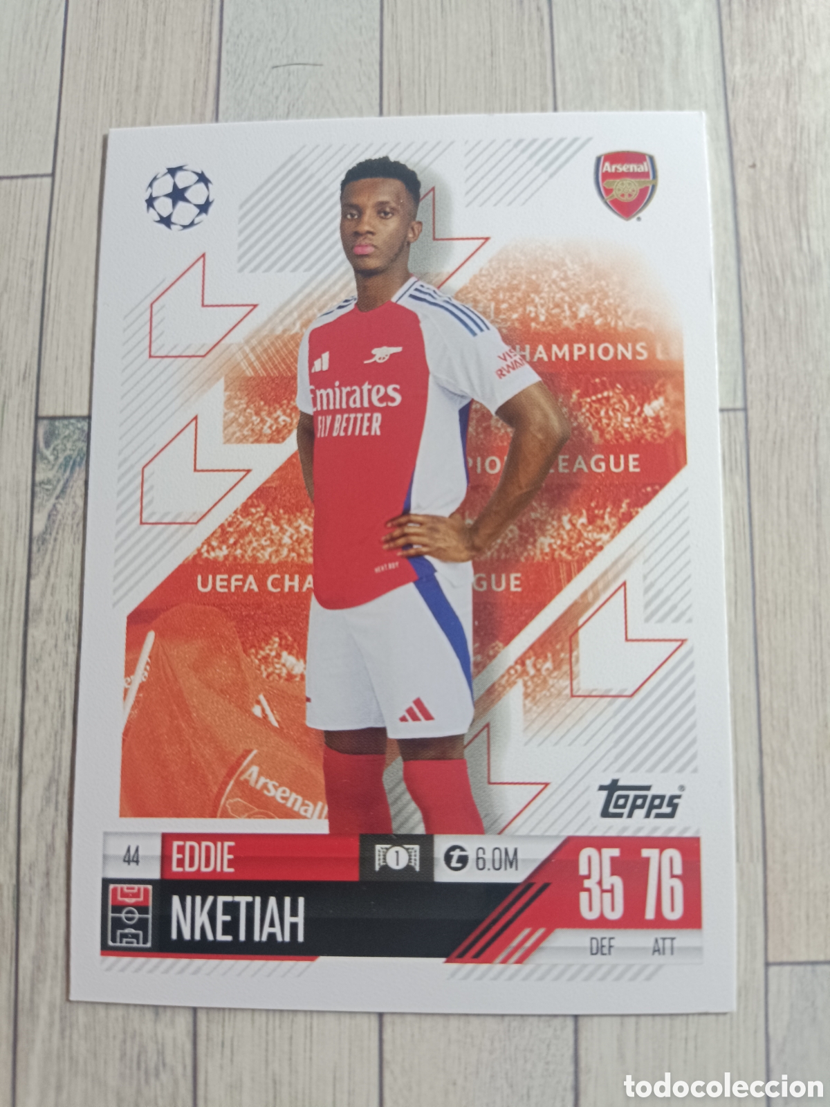 Cromos de f&uacute;tbol: 44 NKETIAH ARSENAL CHAMPIONS MATCH ATTAX TOPPS 2024 2025 24 25