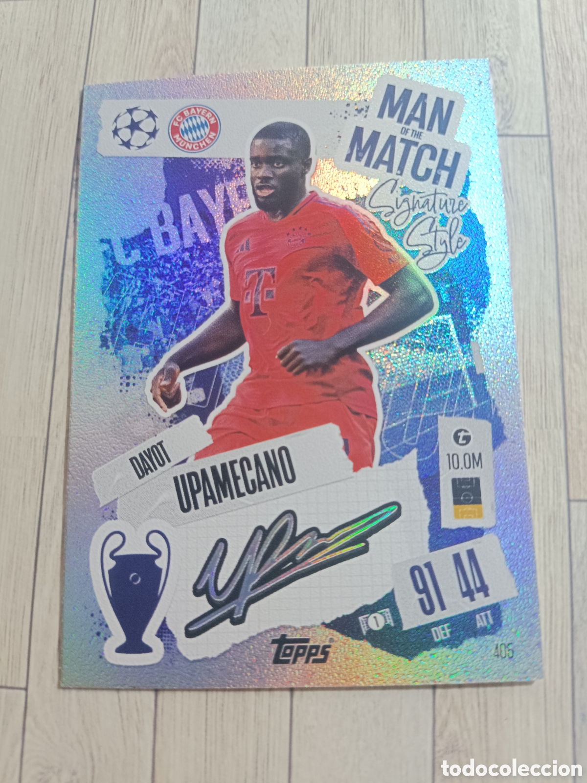 Cromos de Futebol: 405 UPAMECANO BAYERN MUNICH MAN OF THE MATCH CHAMPIONS MATCH ATTAX TOPPS 2024 2025 24 25