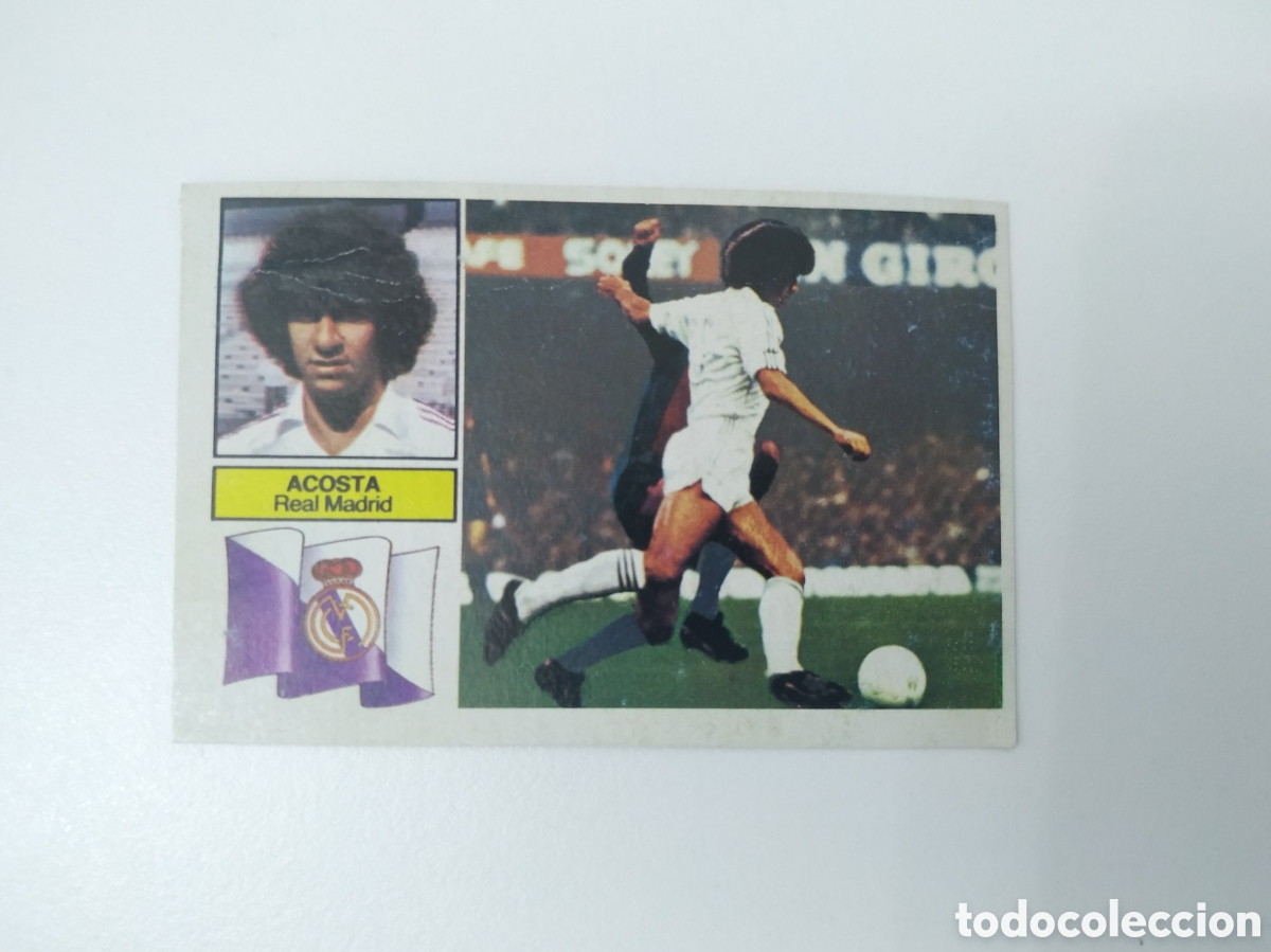 Cromos de f&uacute;tbol: ACOSTA VERSION SIN PUBLICIDAD REAL MADRID LIGA ESTE 82 83 DESPEGADO