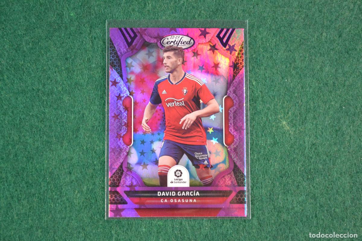 Football Stickers: PANINI CHRONICLES 2022-23 - 128 DAVID GARCIA (OSASUNA) PARALELA PURPLE ASTRO