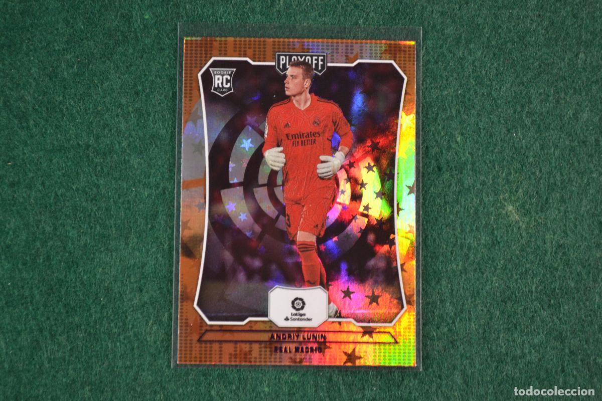 Football Stickers: PANINI CHRONICLES 2022-23 - 69 ANDRIY LUNIN (REAL MADRID) PARALELA PURPLE ASTRO