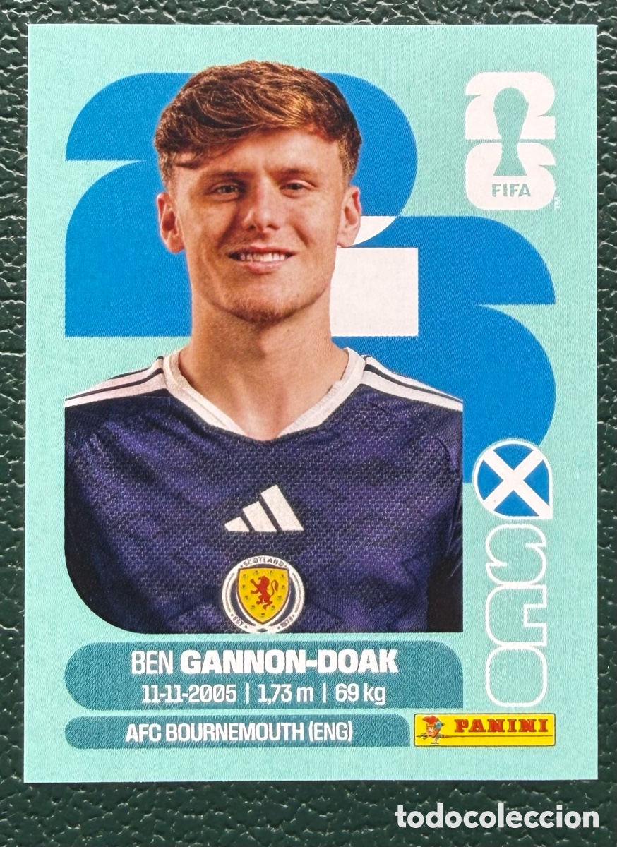 Cromos de f&uacute;tbol: SCO 20 BEN GANNON-DOAK ESCOCIA CROMOS ALBUM FIFA WORLD CUP MUNDIAL 2026 PANINI