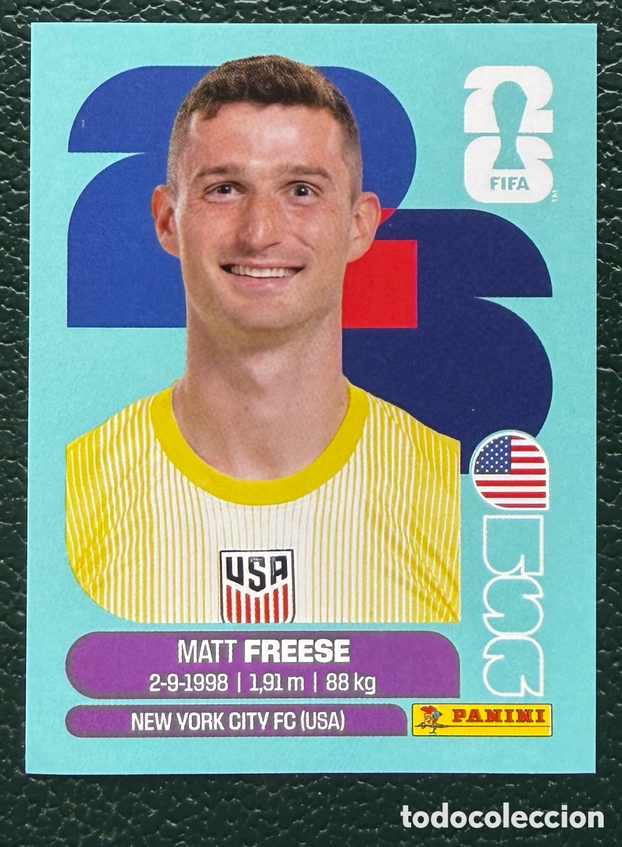 Cromos de f&uacute;tbol: USA 2 MATT FREESE ESTADOS UNIDOS CROMOS ALBUM FIFA WORLD CUP MUNDIAL 2026 PANINI