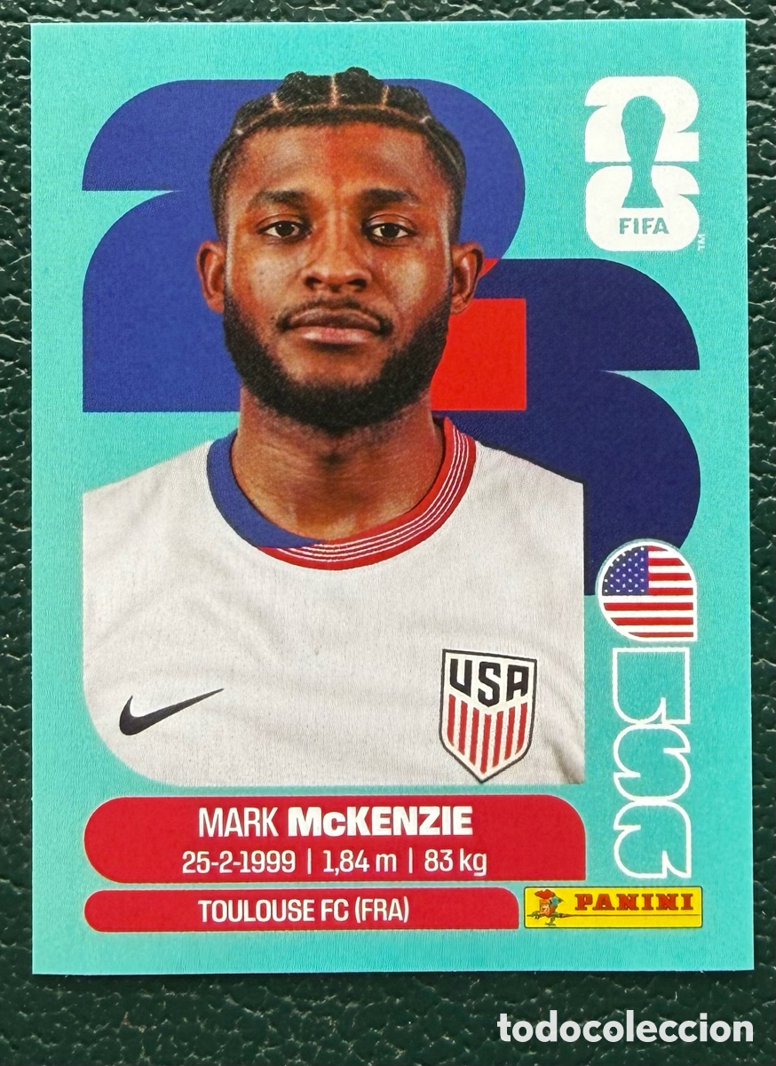 Fu&szlig;ball-Sticker: USA 5 MARK MCKENZIE ESTADOS UNIDOS CROMOS ALBUM FIFA WORLD CUP MUNDIAL 2026 PANINI