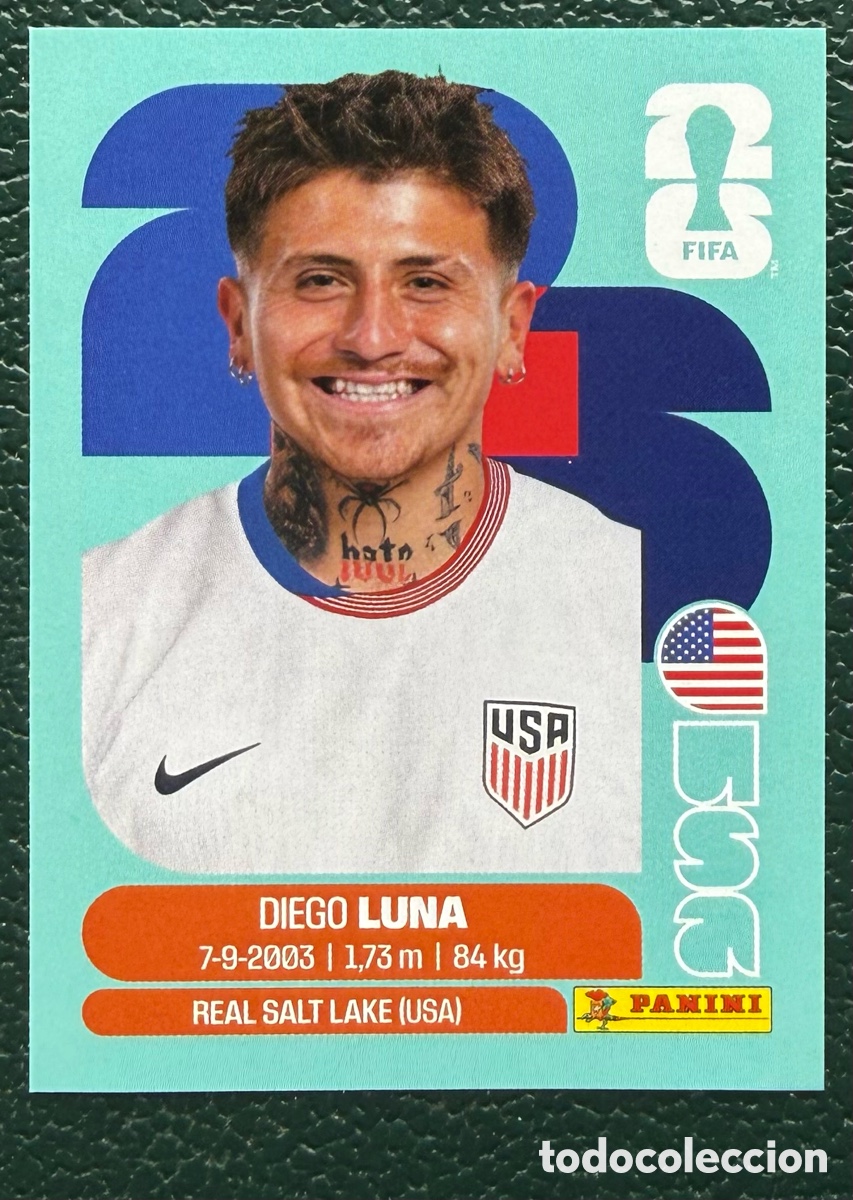 Cromos de f&uacute;tbol: USA 14 DIEGO LUNA ESTADOS UNIDOS CROMOS ALBUM FIFA WORLD CUP MUNDIAL 2026 PANINI