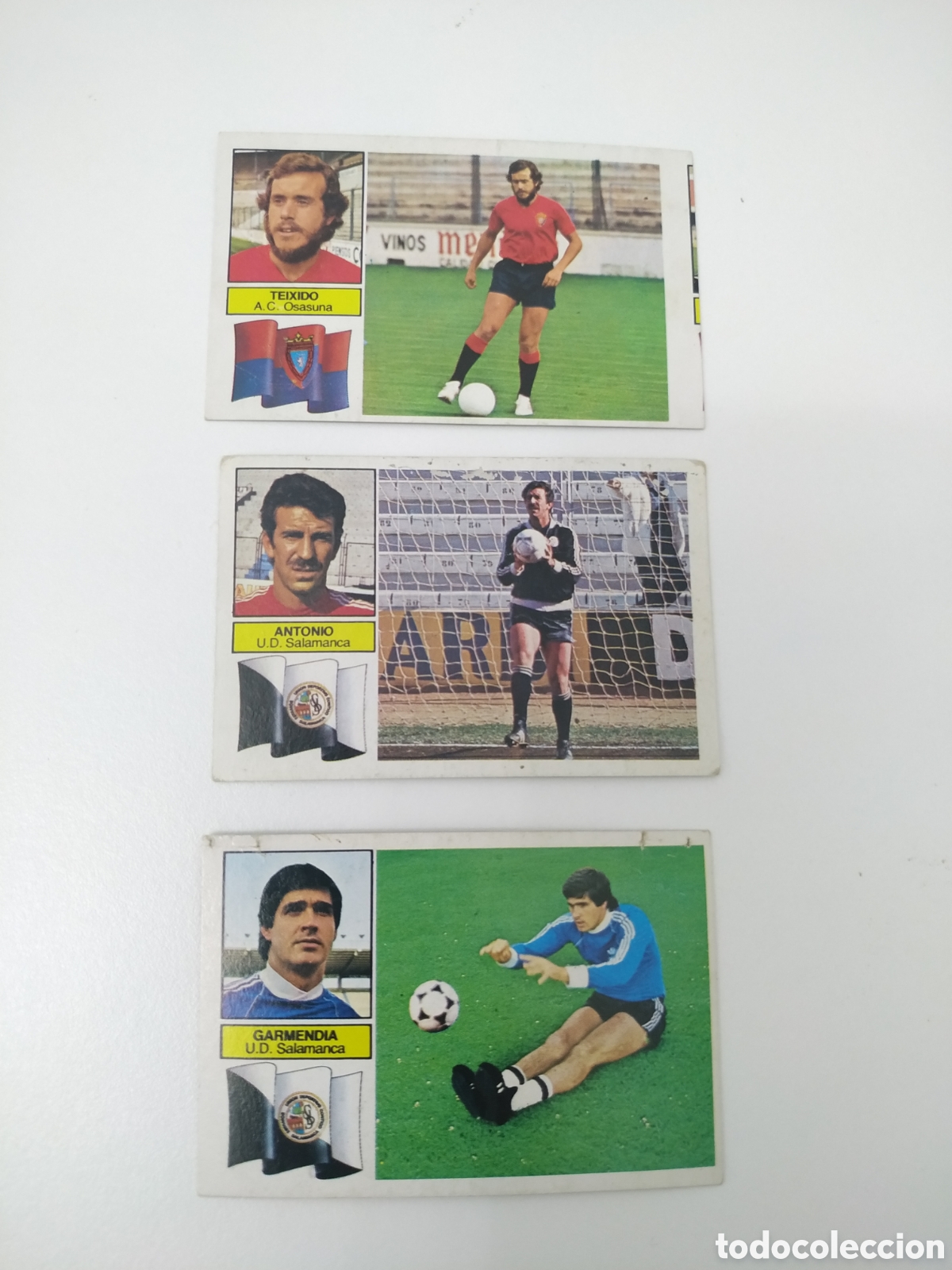 Cromos de Futebol: ANTONIO, TEIXIDO, GARMENDIA, COLOCAS Y BAJA 82/83