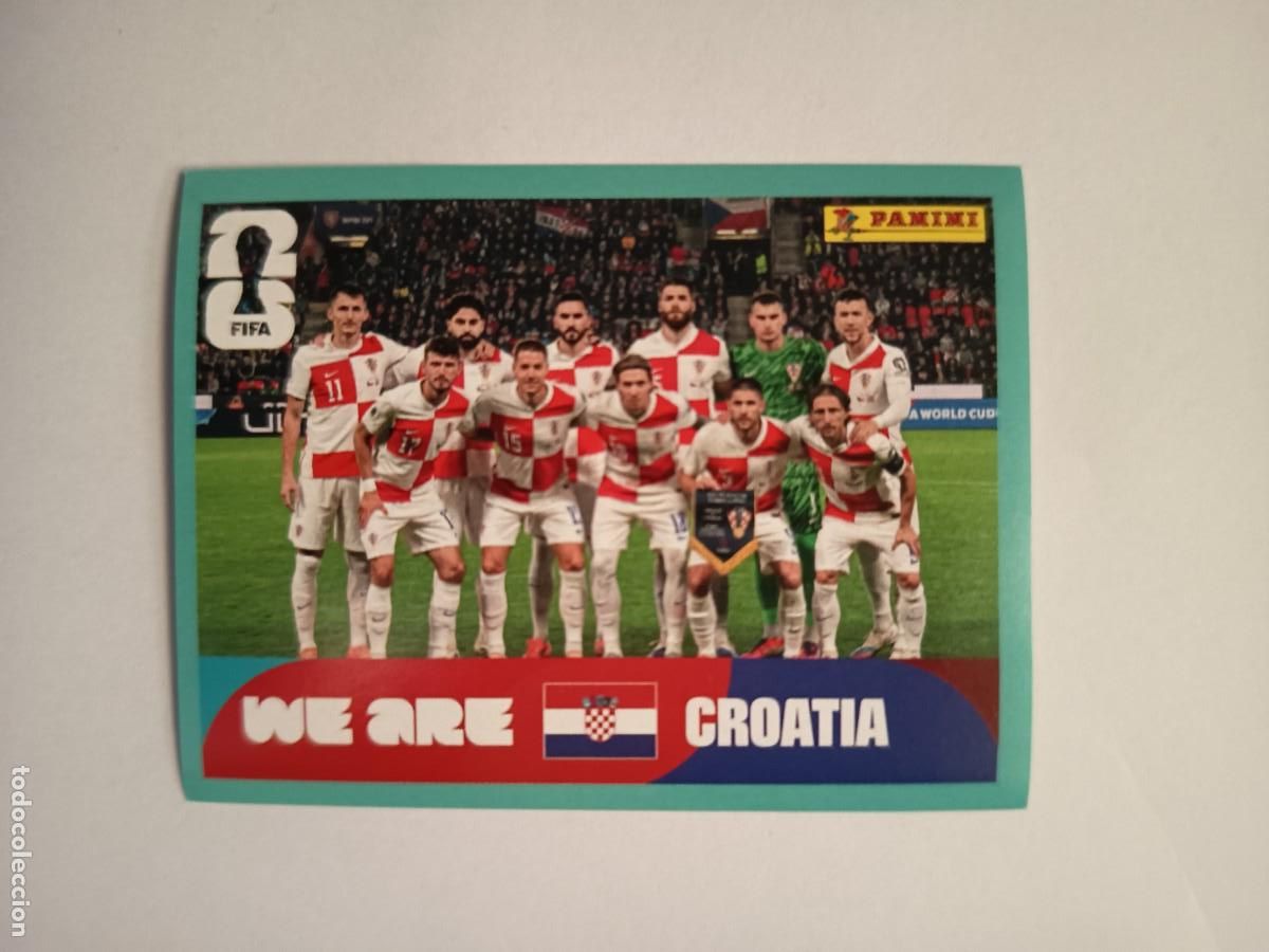 Cromos de Futebol: CROMO CRO 13 CRO13 EQUIPO TEAM CROACIA CON LUKA MODRIC - PANINI MUNDIAL WORLD CUP 2026 STICKERS FIFA