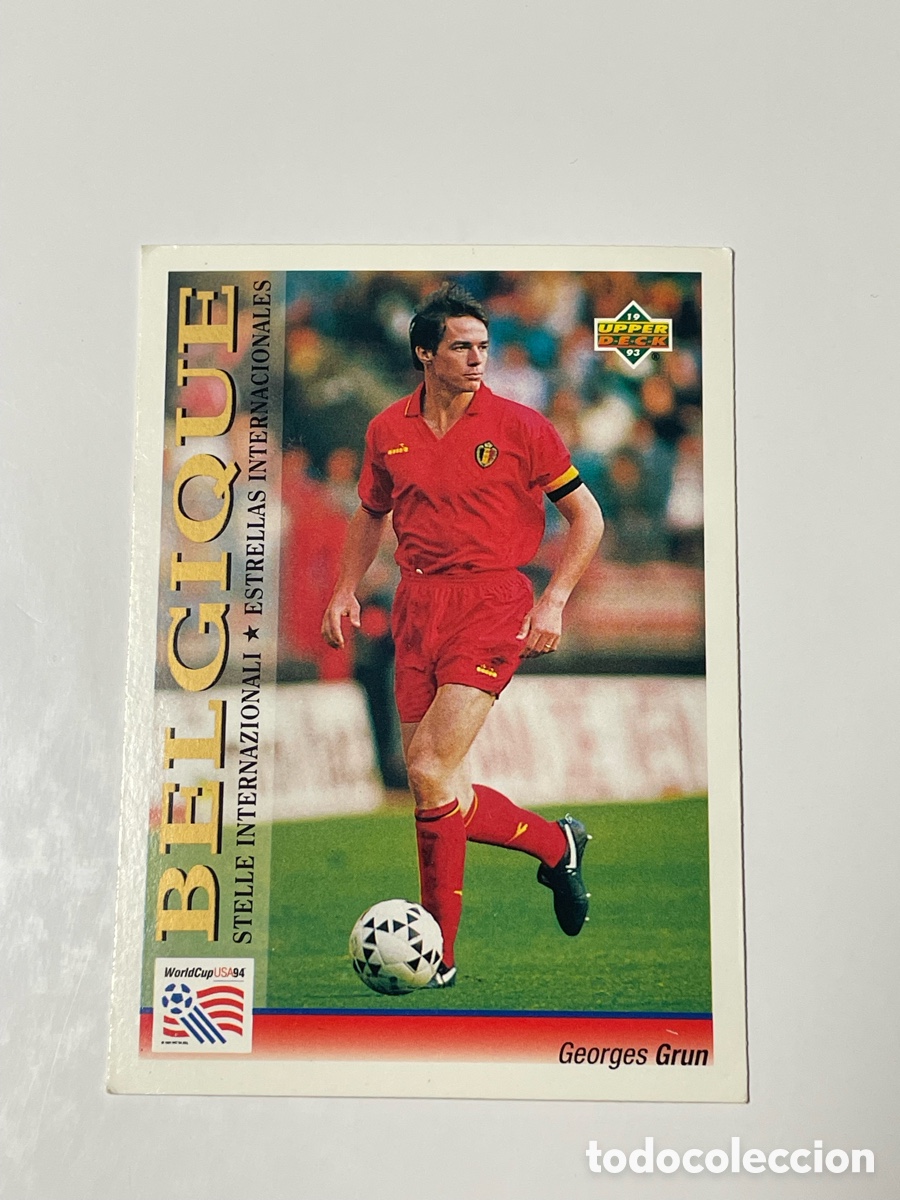 Cromos de f&uacute;tbol: Georges Grun B&eacute;lgica Upper Deck World Cup USA &lsquo;94 #103 Estrellas internacionales.