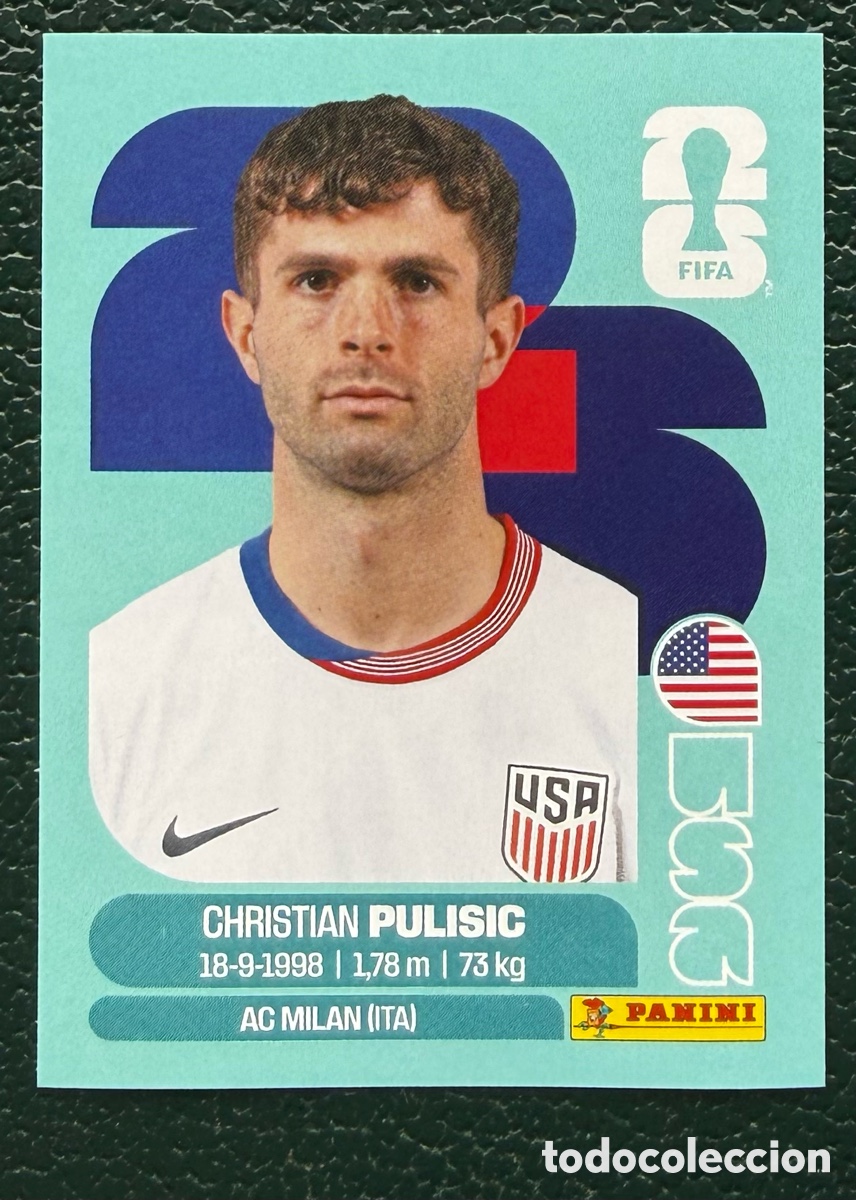 Cromos de f&uacute;tbol: USA 16 CHRISTIAN PULISIC ESTADOS UNIDOS CROMOS ALBUM FIFA WORLD CUP MUNDIAL 2026 PANINI