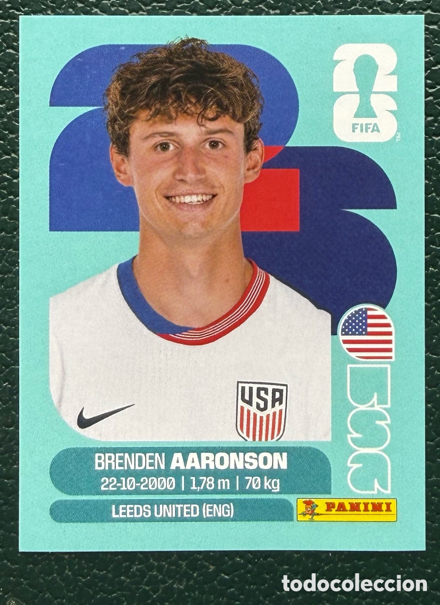 Cromos de f&uacute;tbol: USA 17 BRENDEN AARONSON ESTADOS UNIDOS CROMOS ALBUM FIFA WORLD CUP MUNDIAL 2026 PANINI