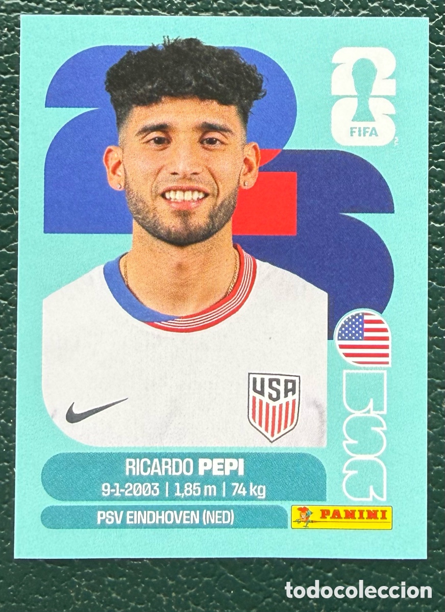 Cromos de f&uacute;tbol: USA 18 RICARDO PEPI ESTADOS UNIDOS CROMOS ALBUM FIFA WORLD CUP MUNDIAL 2026 PANINI
